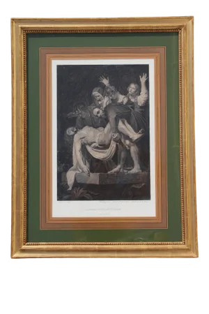 The Entombment of Christ, After Caravaggio, 1809 Etching, Engraving