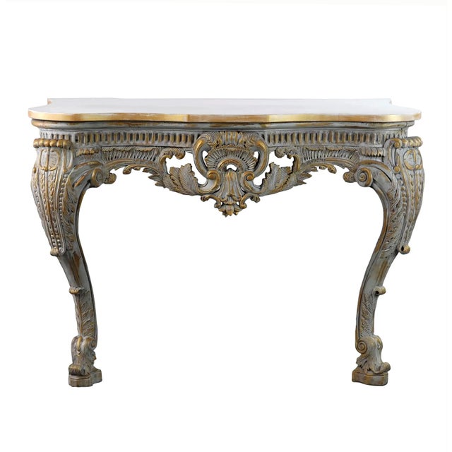 Vintage, Exquisitely Crafted Medieval French Louis XV-style Entryway Table For Sale - Image 11 of 11