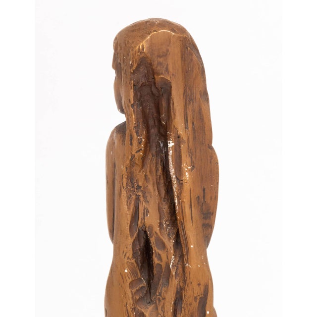 Ben Lassen Mother and Child Carved Wood Sculpture For Sale - Image 9 of 11