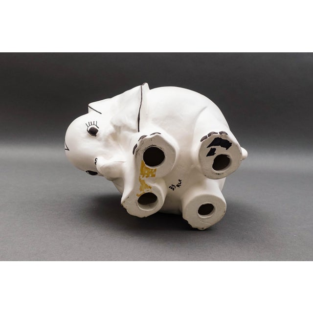 Ceramic Mid 20th Century Acoma Pueblo Native American Rlc Signed Vintage Elephant Pottery Figurine Effigy For Sale - Image 7 of 8