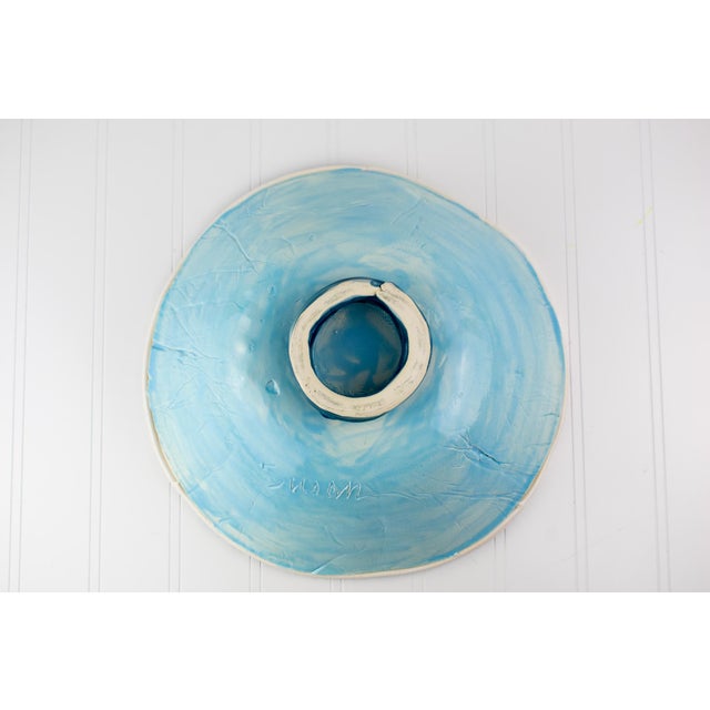 Ceramic Signed Postmodern Majolica Pottery Bowl - Circa 1990's For Sale - Image 7 of 18