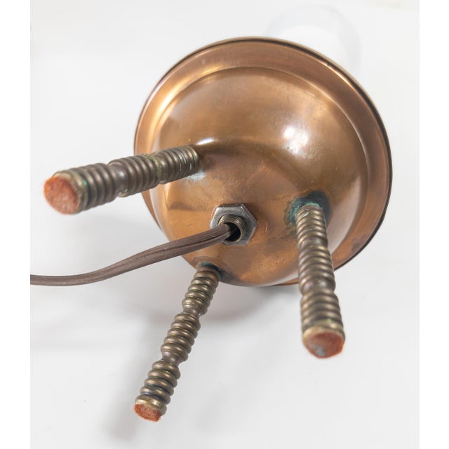 20th Century Copper Arts & Crafts Mission Style Desk or Boudoir Table Lamp For Sale - Image 12 of 13