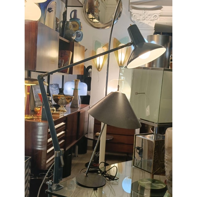 Blue E1261 Architect Lamp from Asea, Sweden, 1960s For Sale - Image 8 of 11