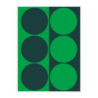 Dynamic Pair Green Fine Art Print 14" X 20" by Liz Roache For Sale