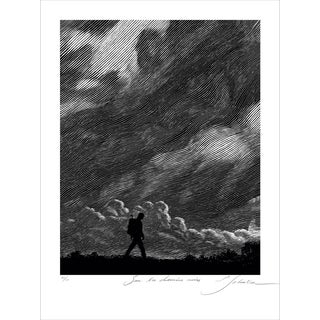 François Schuiten, On the Black Paths, Dark Clouds, Pigment Print For Sale