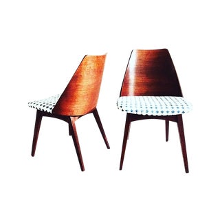 Mid Century Walnut Foster McDavid Chairs - Pair For Sale