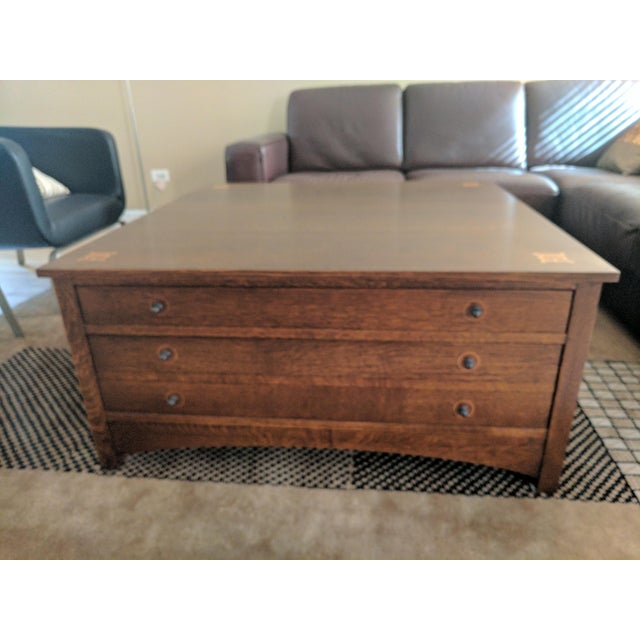 Stickley Harvey 'Ellis' Storage Cocktail Table Chairish