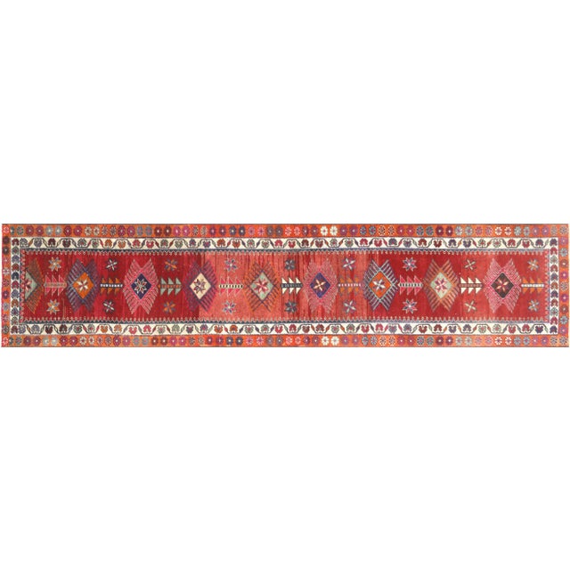 Textile 1960s Turkish Oushak Runner For Sale - Image 7 of 7