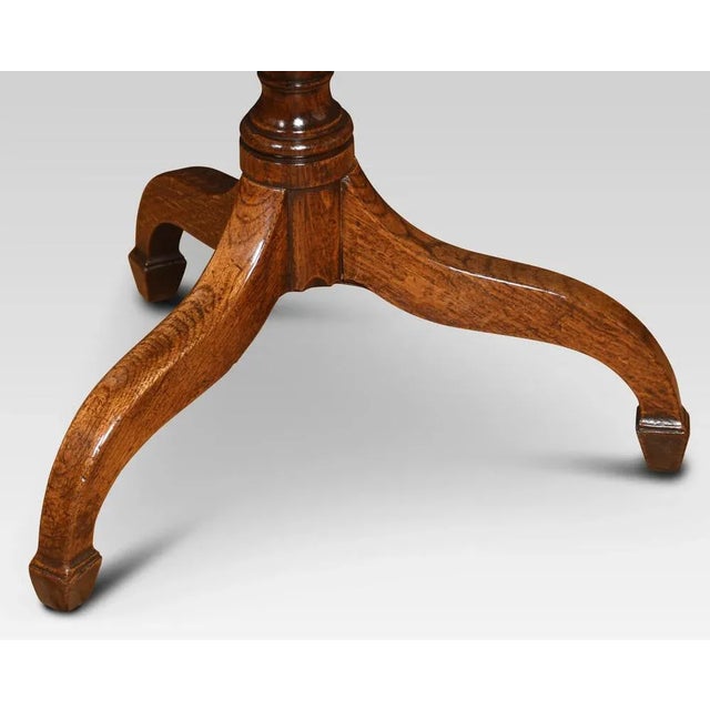 Oak Tripod Side Table For Sale - Image 4 of 7