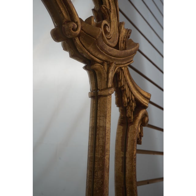 Italian Gold Frame Chippendale Sideboard Mantle Mirror For Sale - Image 4 of 12