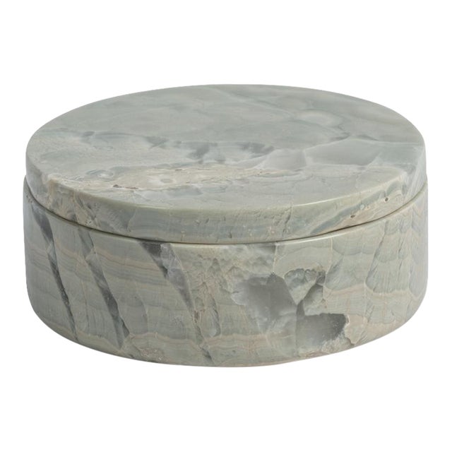 Tasman Blue Onyx Canister Jar, 5" x 2" For Sale