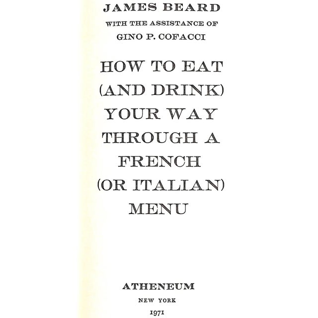 BEARD, James [192] pp. Atheneum 1971 First Edition 8 3/4" x 5 1/4" Jacket design by Milton Glaser