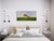Wide Open Sky by Justin Wheatley | Acrylic on Canvas Red Barn With Green Fields For Sale - Image 10 of 11