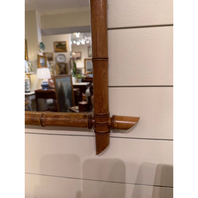 Ornamental & Decorative Materials 19th Century Faux Bamboo Mirror For Sale - Image 7 of 7