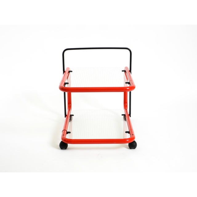 Italian Bar Cart in Metal and Glass, 1980s For Sale - Image 9 of 18