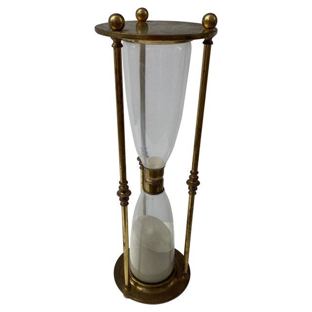Wooden Hour Glass or Sand Timer with Hand Blown Glass For Sale - Image 11 of 11