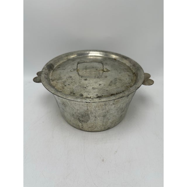 Silver Antique French Metal Lidded Pot For Sale - Image 8 of 9
