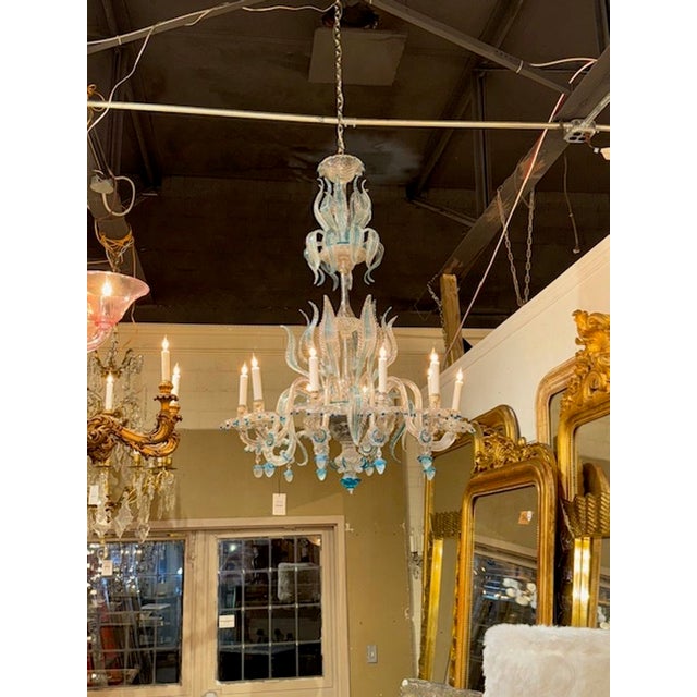 Add a touch of elegance to your home with this stunning early 20th century Venetian chandelier. The chandelier features...