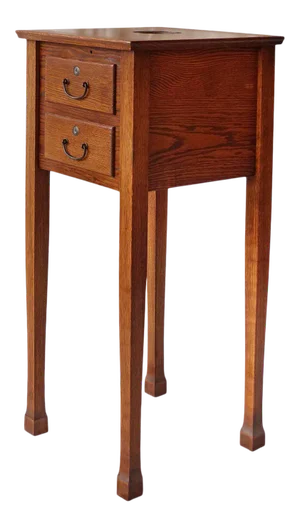 Circa 1900 Oak Ticket Taker Counter With Two Drawers