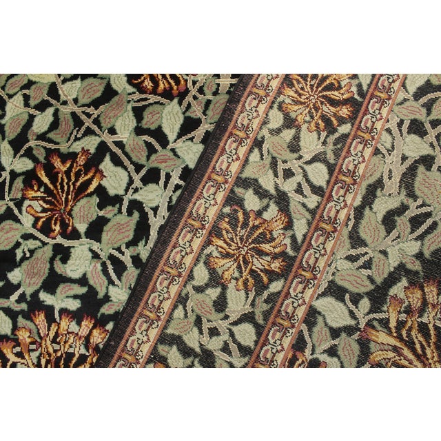 Textile Boho Chic 1990's Pak-Persian Black/Green Wool Rug - 5'11'' X 9'0'' For Sale - Image 7 of 9