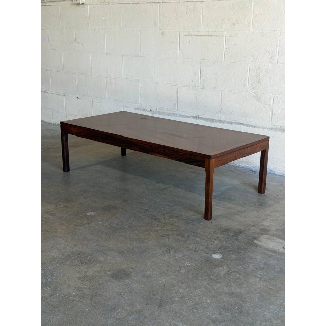 Mid-Century Modern Vintage Danish Rosewood Coffee Table - Mid Century Modern Scandinavian Table 1960s For Sale - Image 3 of 10