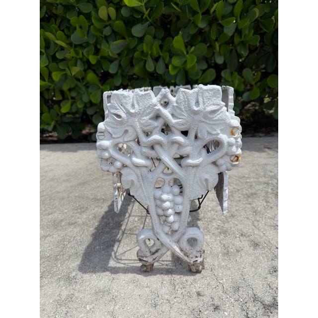 Vintage Cast Iron Grapevine Motif Jardiniere Planter For Sale In Naples, FL - Image 6 of 12