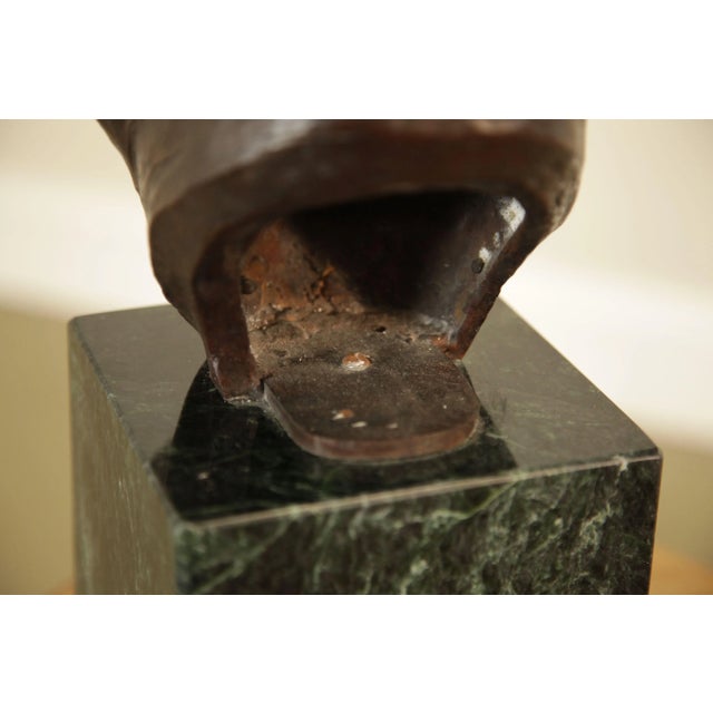 Lawrence Ludtke 1990's Male Bronze Bust For Sale - Image 10 of 13