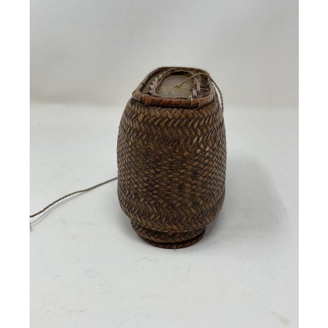 Southeast Asia Vintage Southeast Asian Tobacco Storage Bamboo Basket. For Sale - Image 4 of 13