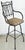 Set of 4 Faux Bois Iron Swivel Bar Stools For Sale - Image 4 of 11