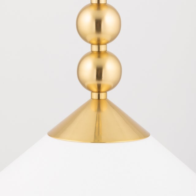 Mitzi Sang 20 in. 1 Light Pendant in Aged Brass Finish For Sale In New York - Image 6 of 13