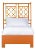 Lattice Back Bed Twin - Orange For Sale