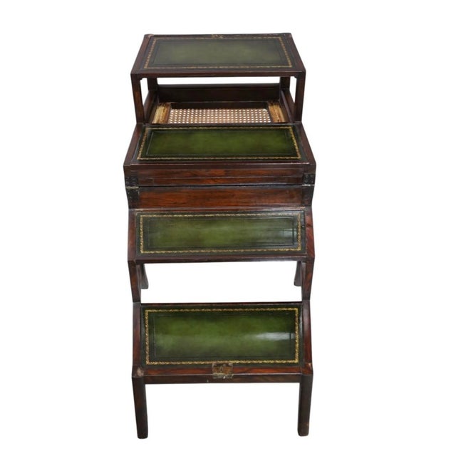 Antique Regency Metamorphic Mahogany Library Ladder Chair For Sale - Image 4 of 5