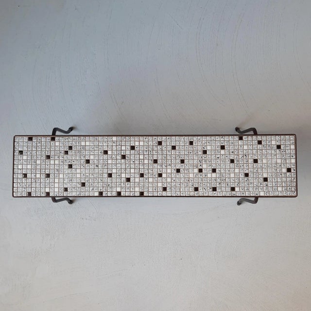 Mid-Century Modern Vintage Side Table in Mosaic, 1950s For Sale - Image 3 of 9
