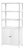 Nora 32 in W. x 72 in. H Wood 3- Tier Etagere Bookcase, White For Sale