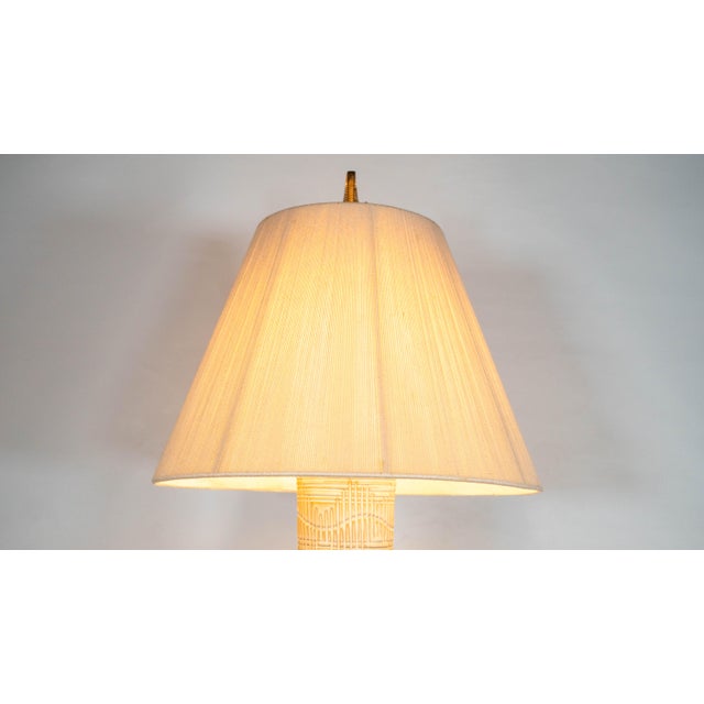 Off-white 1950s Lee Rosen for Design Technics Attr. Ceramic Table Lamp For Sale - Image 8 of 16