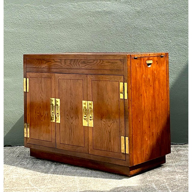 Vintage Henredon Campaign Dry Bar For Sale - Image 11 of 12