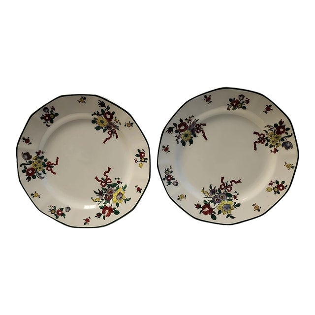 1930s Royal Doulton Old Leeds Sprays Salad/Dessert Plates - a Pair For Sale