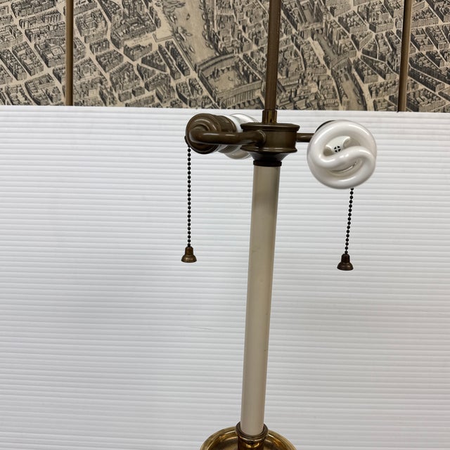 Stiffel Brass Floor Lamp + Glass Table For Sale - Image 11 of 12