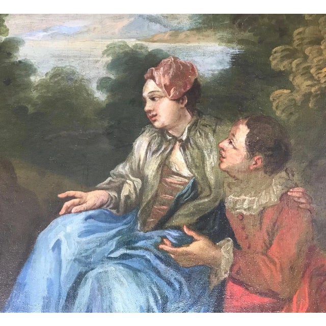 Green 18th Century Figurative French Rococo Oil Painting After Francois Boucher, Framed For Sale - Image 8 of 12
