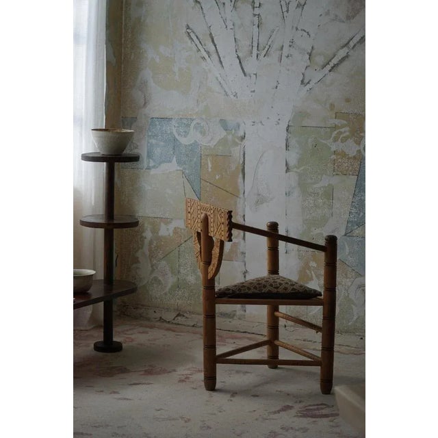 Swedish Monk Chair in Carved Oak, 1930s For Sale - Image 10 of 13