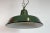 1960s Industrial Green Enamel Factory Pendant Lamp from Multi Electrical Co., 1960s For Sale - Image 5 of 18