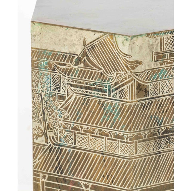 Metal Philip & Kelvin LaVerne "Chan" Side Table For Sale - Image 7 of 12