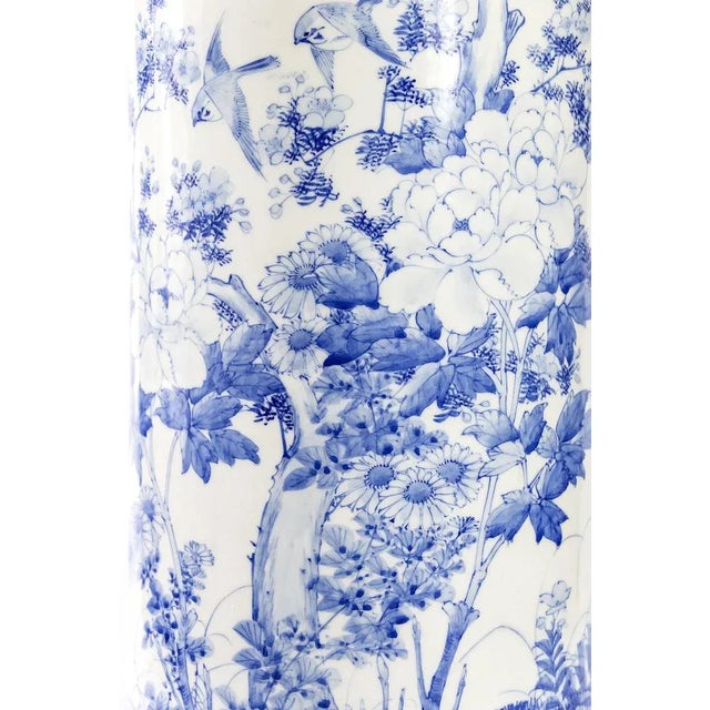 Chinese Hand Painted Ceramic Umbrella Stand For Sale - Image 4 of 6