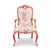 Pink Hollywood Regency Bergere Chair French Styling Pink W/ Giltwood Accents For Sale - Image 8 of 9