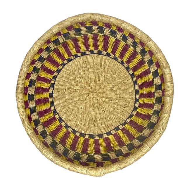 Boho Chic Mid 20th Century Vintage Bohemian Hand Woven Basket For Sale - Image 3 of 12