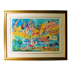 LeRoy Neiman "American Gold" Hand Signed & Numbered Olympic Serigraph