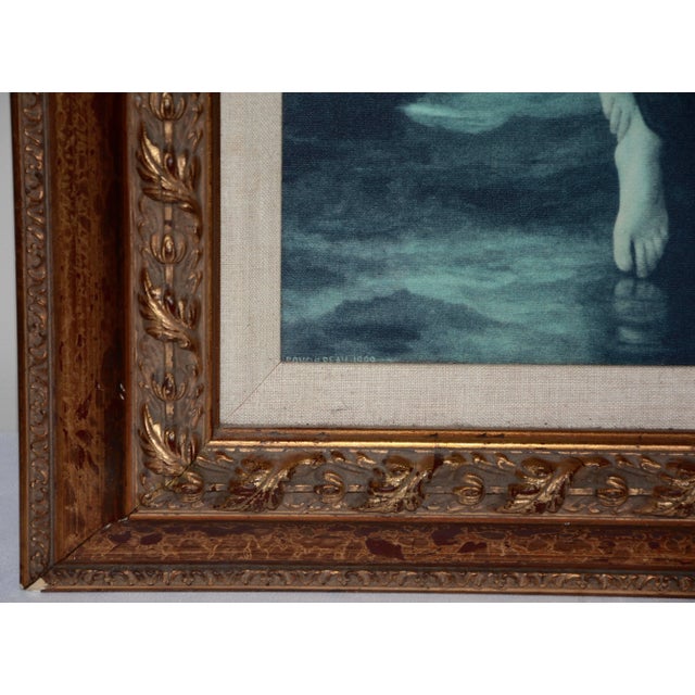 Wood William-Adolphe Bouguereau French Mystical "Evening Mood" Canvas Print in Frame For Sale - Image 7 of 12