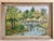Wood Large 1970s Folk Art Landscape Oil Painting, Framed For Sale - Image 7 of 7