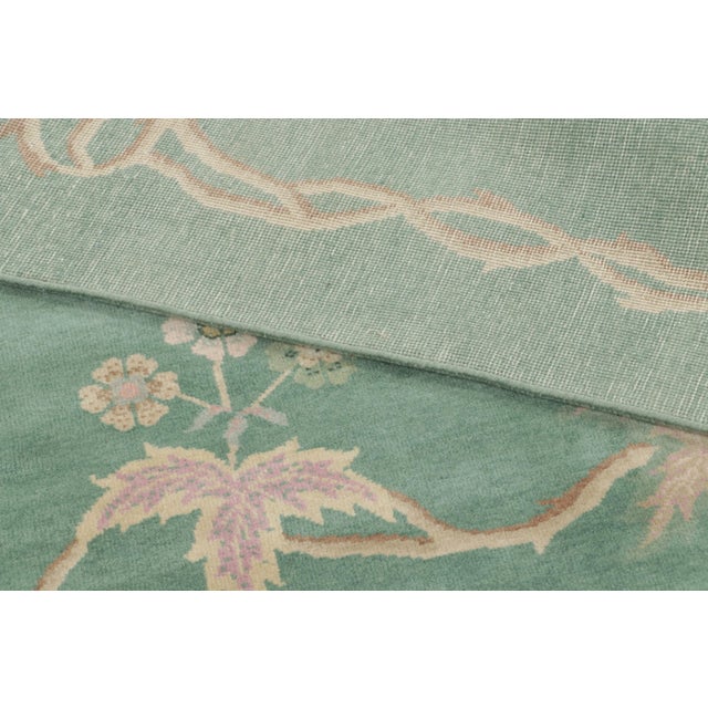Textile Chinese Art Deco Style Floral Wool Rug by Rug & Kilim, India For Sale - Image 7 of 9