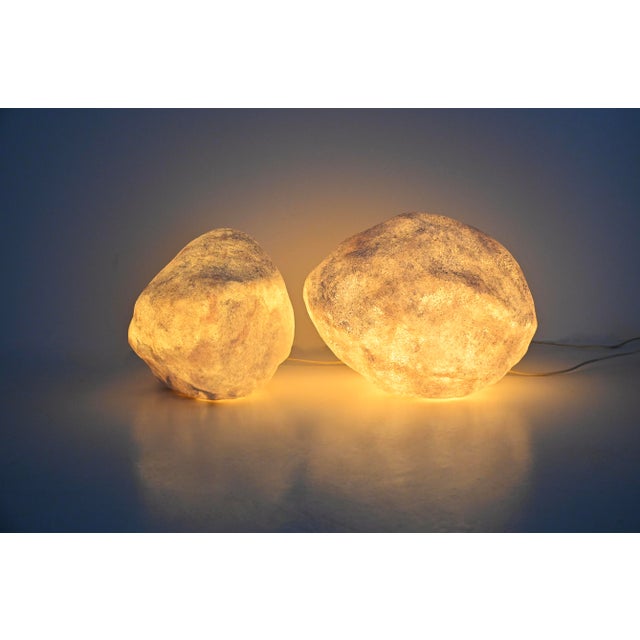 Dora Rock Lamps by André Cazenave for Atelier A, 1970s, Set of 2 For Sale - Image 6 of 11